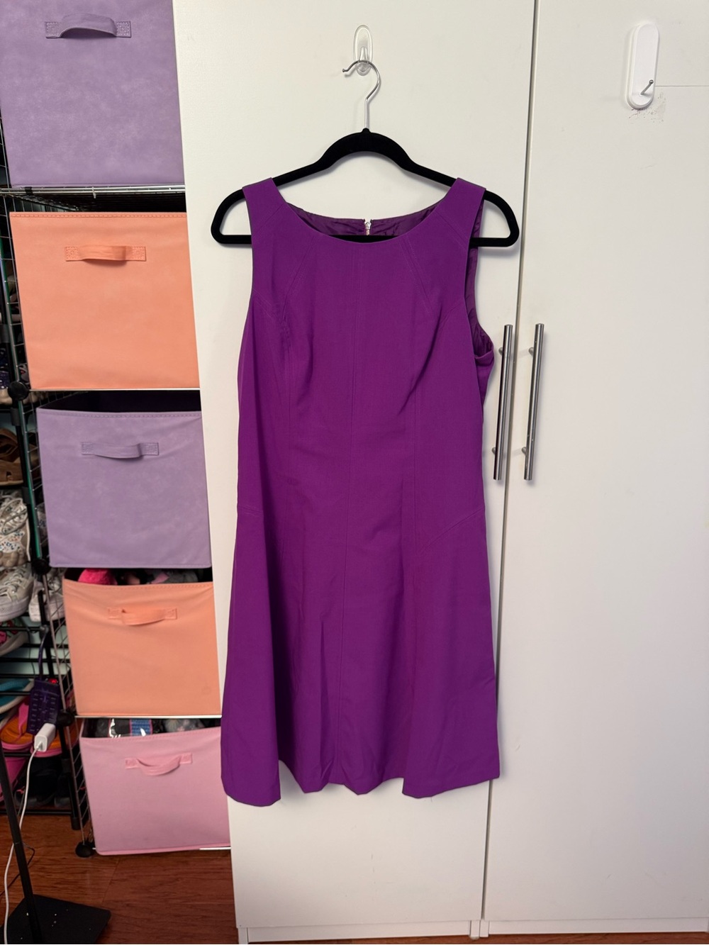 Ivanka Trump Bold Violet Sleeveless Midi Dress